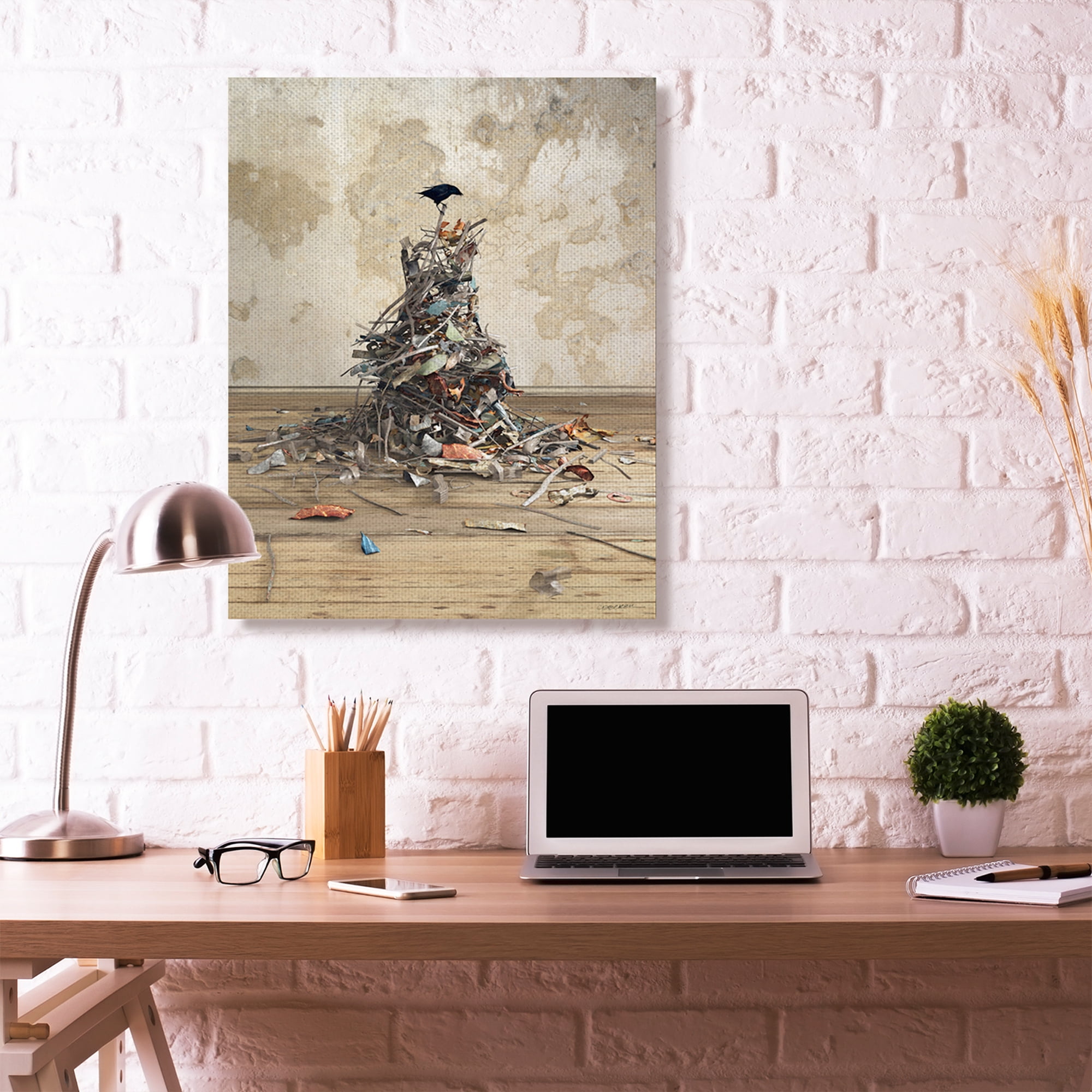 Stupell Home Décor a Crows Collection Animal Bird Design Canvas Wall Art by Cynthia Decker