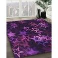 thumbnail image 3 of Ahgly Company Machine Washable Indoor Rectangle Transitional Dark Purple Area Rugs, 2' x 4', 3 of 7