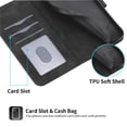 thumbnail image 2 of Wallet Case for iPhone 17 Pro Max Flip Phone Case with Card Slots, Cash Pocket, Kickstand, Magnetic Closure & Wrist Strap, TPU Soft Shell Cover Black, 2 of 6