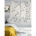 thumbnail image 4 of Sheer Curtains 63 Inches Long, Blue Botanical Light Filtering Window Curtains for Living Room/Bedroom, Farmhouse Spring Summer Plant Rod Pocket Voile Sheer Curtain Drapes, 52"W x 63"L, 2 Panels, 4 of 8