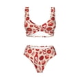 thumbnail image 4 of Daiia Tomatoes Women's Bikini Set Two Piece Swimsuit High Waisted Bikini Adjustable Straps Bikini Perfect for Beach, Pool, and Summer Vacation-Small, 4 of 9