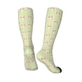 thumbnail image 5 of Lsque Rabbit With Tie Printed Crew Socks Men's Women's LightWeight Thin Casual Calf Socks ,Knee High Socks,Cotton Socks, 5 of 9
