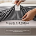 thumbnail image 5 of Superior 650 TC Egyptian Cotton Fitted Sheet, Extra Deep Pocket - 18 Inch, Queen Size, Grey, 5 of 8