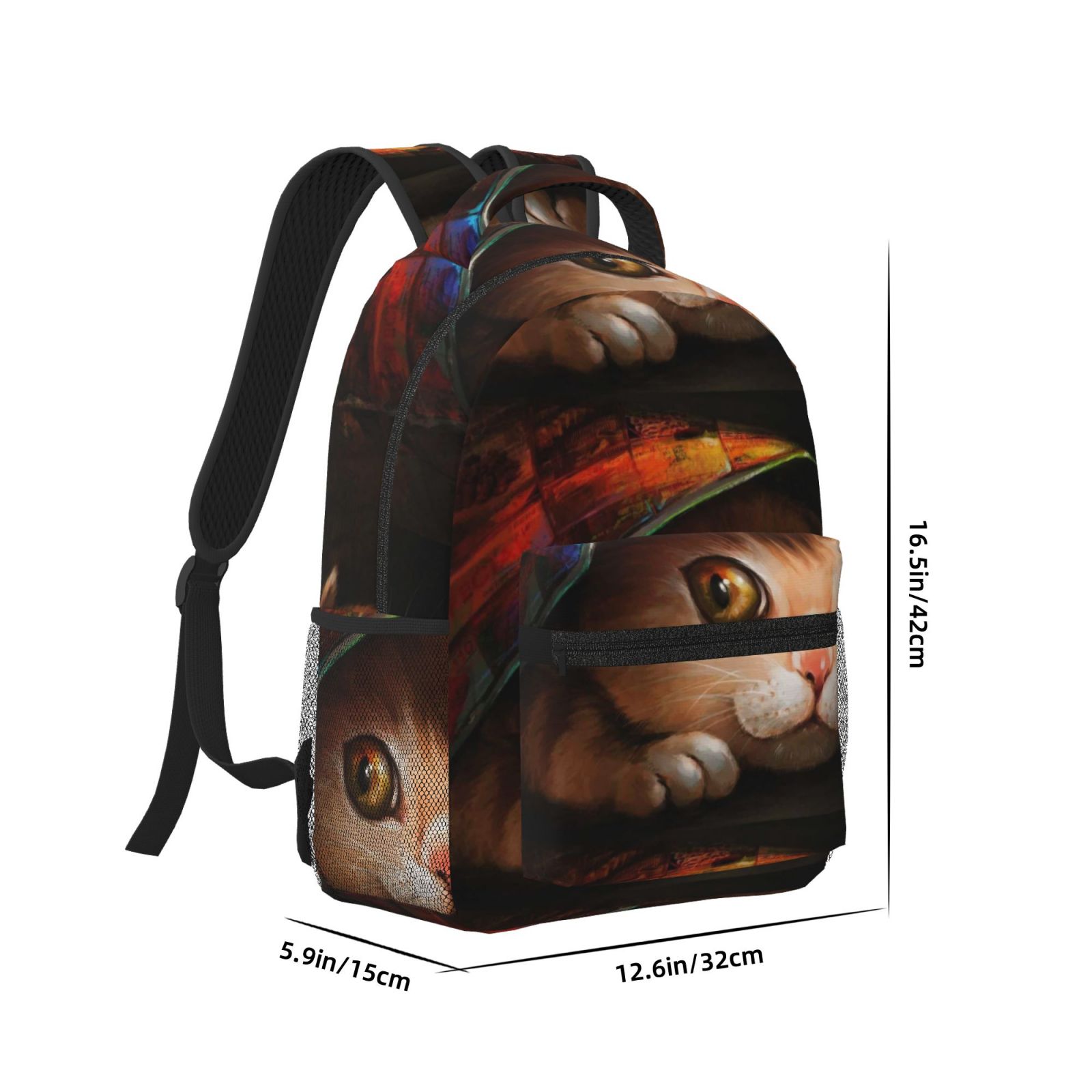 Xecao Animal Cat Travel Backpack: A spacious, stylish computer backpack ideal for men and women, perfect for college, school, or daily travels