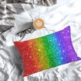 thumbnail image 7 of KLL Glitter Rainbow Pillow Covers Envelope Closure,Super Soft and Cozy Fuzzy Fleece Pillow Case Cover 16"x24", 7 of 7