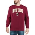 thumbnail image 3 of Men's Colosseum Maroon Boston College Eagles Arch & Logo Crew Neck Sweatshirt, 3 of 4