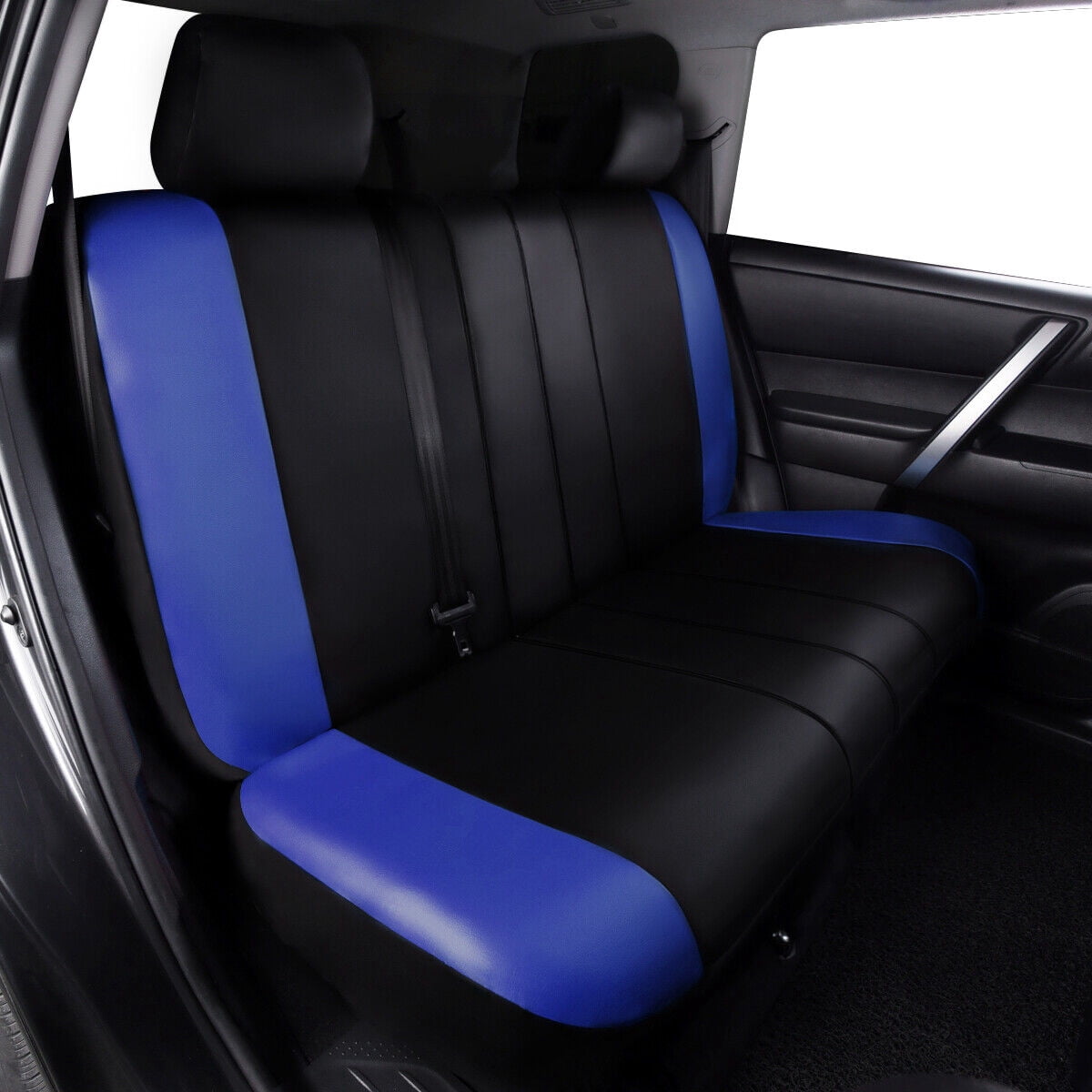 Flying Banner Full Set Deluxe Automotive Leather Universal Car Seat Covers Interior Covers car SUV pick up Blue