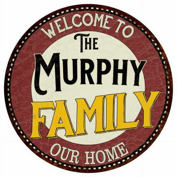 The Murphy Family 14" Round Metal Sign Kitchen Game Room Decor 100140038059