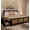 Black, variant on Ourlova Full Size Rattan Accent Storage Bed with LED Lights - 4 Drawers and Woven Front MDF Wood Frame White Finish