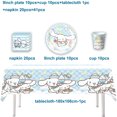 thumbnail image 3 of Cinnamo-rollo de dibujos animados, decoración de fiesta de cumpleaños con temática de perro blanco, pancarta de globo desechable, platos de Baby Shower, tazas, pancarta de fondo para niños, 3 of 5