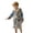 ZC Grey, variant on WAYUTE Girls Hooded Bathrobe Soft Lined Plush Robe Cute Pink Bow All-Over Print Warm Cozy Kids Sleepwear Robe for Girls Casual Indoor