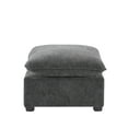 thumbnail image 3 of Modular Sectional Sofa Ottoman, 26x26 Inch Wide Seat, Dark Gray Chenille, Reconfigurable for Living Room & Home Theater, 3 of 7