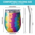 thumbnail image 5 of 12oz Stemless Wine Tumblers Colorful Tie Dye Star Pattern Vacuum Insulated Stainless Steel Travel Tumbler Cups Mug with Lid and Straw for Champaign,Cocktail,Beer with Cleaning Brush, 5 of 5