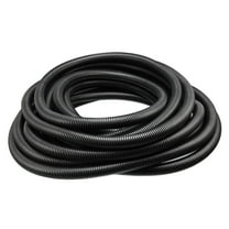 Corrugated Tube Conduit PP Tubing Flexible Pipe Hose Black 16mmx20mm 12M Long