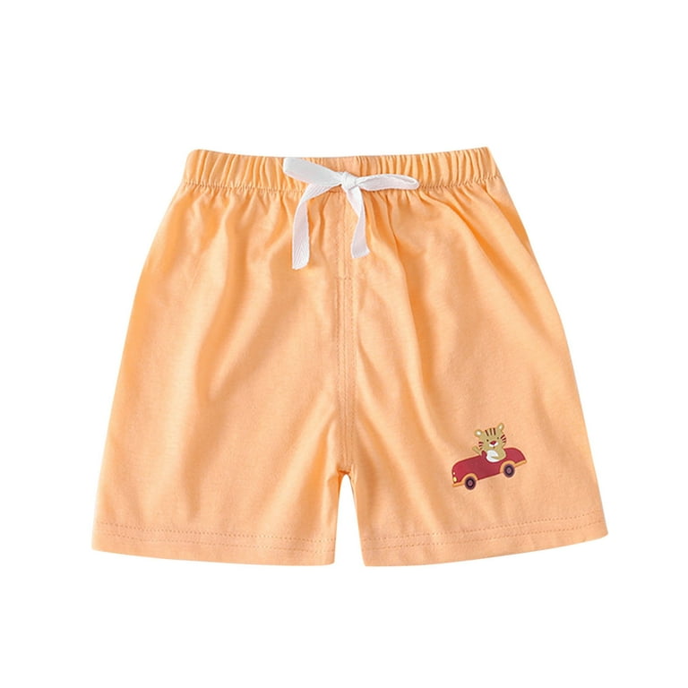 HAOTAGS Boys Girls Elastic Waist Cotton Shorts Summer 2025 Toddler