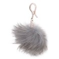 thumbnail image 1 of CC Faux Fur Cell Phone Purse Key Chain, Grey, 1 of 2