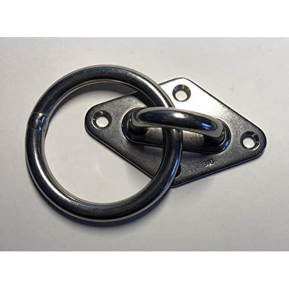 Stainless Steel 316 Diamond Pad Eye with Ring 5/16" 8mm Marine Grade