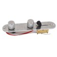 thumbnail image 2 of M Buder Placa de Control de Guitarra Eléctrica Precableada con Arnés de 3 Vías y Perillas para Piezas de Repuesto Telecaster, Color Níquel Resistente y Duradero, 2 of 9
