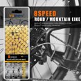 thumbnail image 2 of Sywqhk VG Sports Cadena de bicicleta 116 eslabones 8 velocidades MTB medio cadena hueca (oro) Sywqhk Alta Calidad, 2 of 6