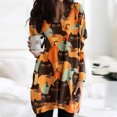 thumbnail image 2 of Camisas Para Mujer Casual Manga Larga Cuello Redondo Bolsillo Blusa Suelta Festival Impreso Tops Odeerbi ODB126986, 2 of 5