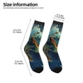 thumbnail image 2 of Kdxio Surfing Turtle Print Children's Socks for Daily Wear and Sports Use Colorblock Mid-Calf Design Breathable Material, 2 of 5