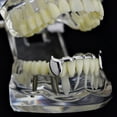 thumbnail image 3 of Vampire Fangs Half Grillz Silver Tone Slim Bottom Lower Fang Canine Teeth Grills, 3 of 6
