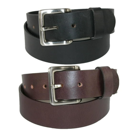 CTM Leather Bridle Belt with Removable Buckle (Pack of 2) (Men)