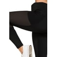 thumbnail image 3 of YELETE Women's Active Jersey Mesh Striped 3-Pocket Leg, Black L, 3 of 4