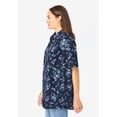 thumbnail image 3 of Woman Within Plus Size No Iron Short Sleeve Peachskin Shirt, 3 of 6