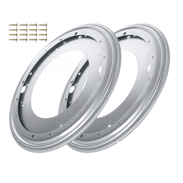 2pcs Base Giratoria 12 Pulgadas Para Muebles, 30.5 Cm PLATA