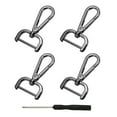 thumbnail image 1 of Uxcell Swivel Clasps Hook, ID Detachable Snap Hook with Screwdriver Black 1 Inch, 1 of 7