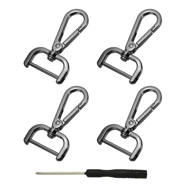 Uxcell Swivel Clasps Hook, ID Detachable Snap Hook with Screwdriver Black 1 Inch
