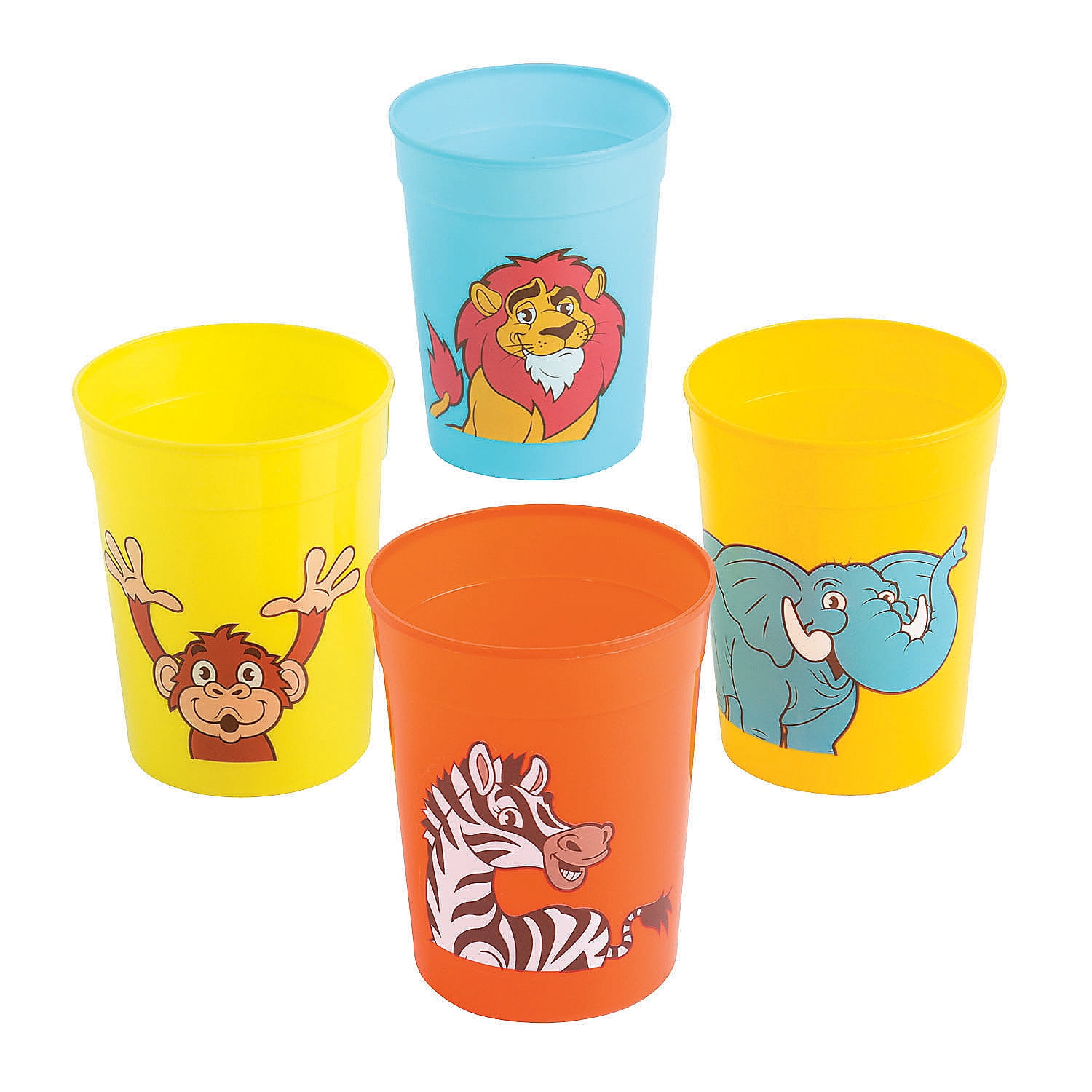 Neon 6 Zootopia Stickers Birthday Sipper Cups with lids Party Favor Cups