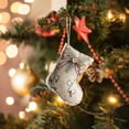 thumbnail image 4 of Injueey Pulseras navideñas de arpillera festivas, adornos ligeros para decoraciones de árboles de Navidad de ventanas de centros comerciales Kits de decoración para fiestas Estilo 1, 4 of 6