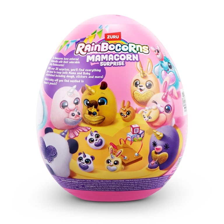 Rainbocorns Mamacorn Surprise Plush By ZURU – Hug To Hatch Egg, Collectible Toy With 30+ Surprises, Magic Heart, For Girls Ages 3+