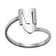 thumbnail image 1 of Anillos para mujer, regalos de moda para mujer, 26 anillos con apertura de letras en inglés, joyería de acero inoxidable para niñas, anillo de moda, 1 of 3