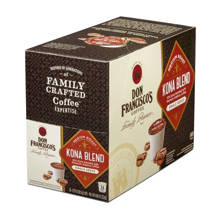 Kona Blend K-cups (Don Francisco's Single Serve Coffee Pods, Kona Blend Medium Roast, Compatible with Keurig K-cup Brewers, 24)