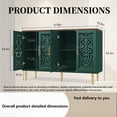 thumbnail image 5 of HLR 48" Accent Cabinet with 4 Doors, Vintage Hollow Carving Storage Credenza, Sideboards and Buffets Cabinet for Living Room, Kitchen, Dining Room, Entryway, 5 of 8