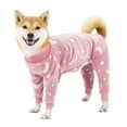 thumbnail image 1 of Pijama de franela para perro, ropa cálida para mascotas, pijama suave para perro, mono con piernas para perro y gato., 1 of 8