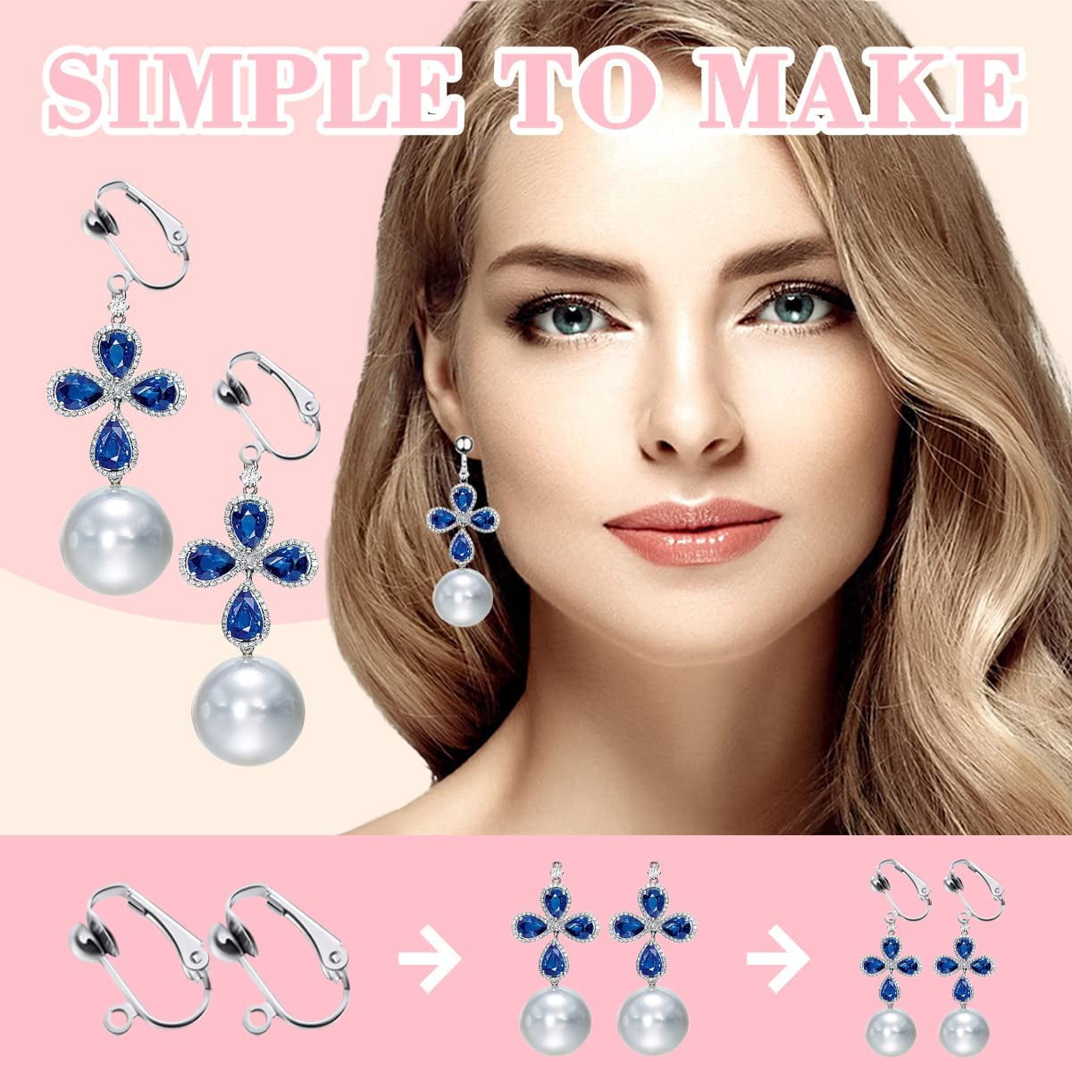 20pcs Invisible Clip on Earring Converter, Resin Earring Clip, No Pierced  Dangle Earrings Clip Findings, Hypoallergenic Clip Earrings 