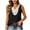 Black 02, variant on Karymi Blouses for Women Dressy Casual Sleeveless Lace Trim V‑Neck Tank Top, Solid Fake Linen Crinkle Textured Loose‑Fit Casual Vest, Relaxed Wide Strap Sleeveless Top Womens Summer Tops