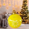 thumbnail image 4 of Bola inflable navideña de 60 cm, decoración navideña de PVC con inflador. Amarillo, 4 of 8