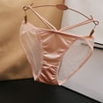 thumbnail image 2 of vigerkar Mesh Lace Underwear for Women Low Rise Seamless Cheeky Briefs Sexy Panties RD2, L, 2 of 4