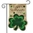 thumbnail image 2 of Briarwood Lane Happy St. Patrick's Shamrock Burlap Garden Flag, 2 of 4
