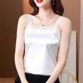 thumbnail image 3 of Tbopshirt Lace Camisole Tank Tops for Women Silk Square Neck Sleeveless Casual Fashion Solid Color Summer Pullover,L, 3 of 5