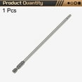thumbnail image 3 of Uxcell Punta de destornillador Torx T25 Vástago hexagonal de 1/4" Longitud de 6" (150 mm) Magnética Punta sin agujero Destornillador de estrella de 6 puntos, 3 of 7