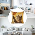 thumbnail image 2 of Cute catlinen throw pillowcase decoration pillowcase gifting preferred 20x20 inch cushion cover 2 sets sofa pillowcase sofa bedroom living room car, 2 of 6