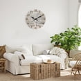 thumbnail image 2 of Farmhouse Wall Clock Battery Operated 10 Inch Silent Non-Ticking Wooden Wall Clocks Country Flower Field Clock for Kitchen Living Room Bedroom Decor, 2 of 7