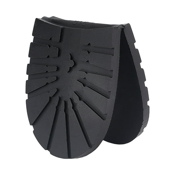 Shoe Replacement Rubber Out Sole Durable Rubber Half Sole and Heels Raised Grain Repair Sole Pad Shoe Repair Replacement for Leather Shoes Sports Shoes Boots Black Heel Large