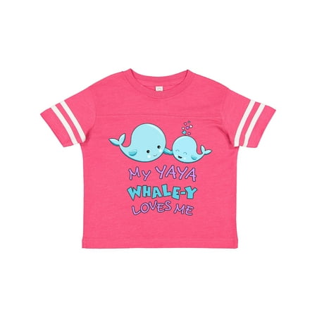 

Inktastic My Yaya Whale-y Loves Me Gift Toddler Boy or Toddler Girl T-Shirt